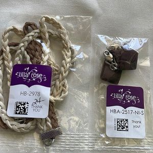 Lilla Rose braided suede adjustable headband